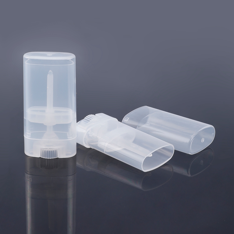 Fournisseurs de bouteilles de bâton de déodorant en plastique rotatif transparent, bâton de déodorant en plastique Pp blanc, récipient de bâton de déodorant de 15 ml